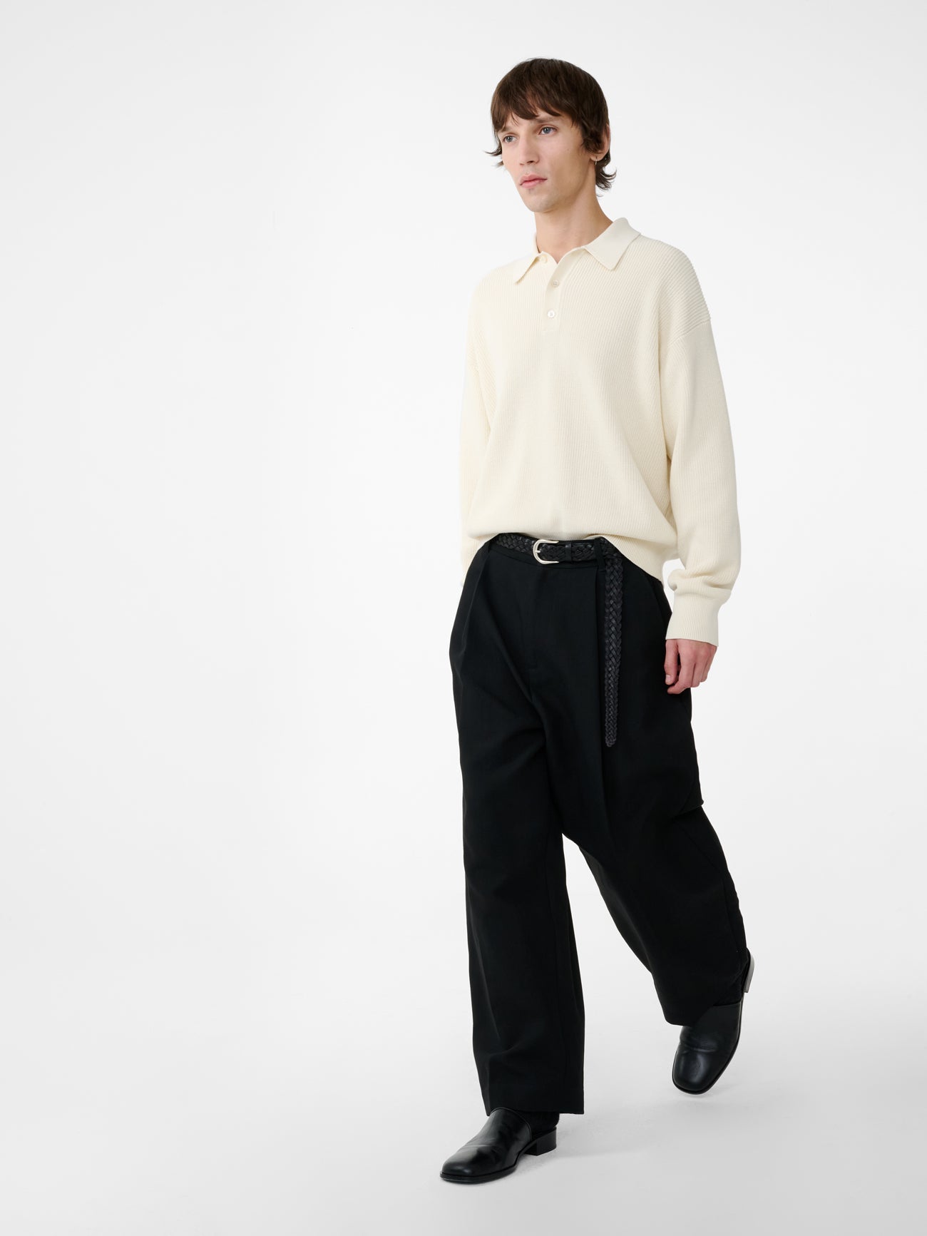 Boxy Crew Sweat Stone view 4
