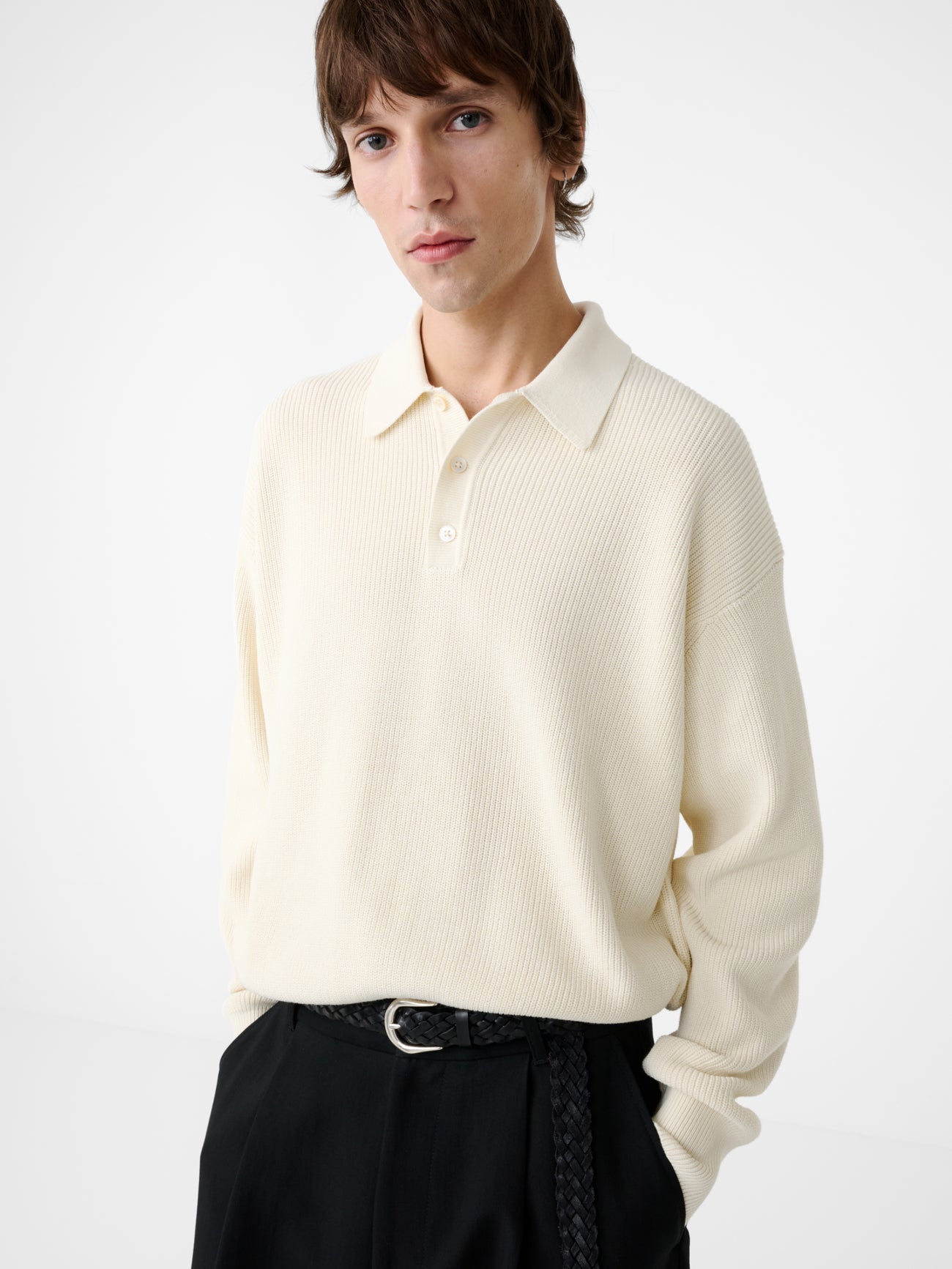 Boxy Crew Sweat Stone view 1