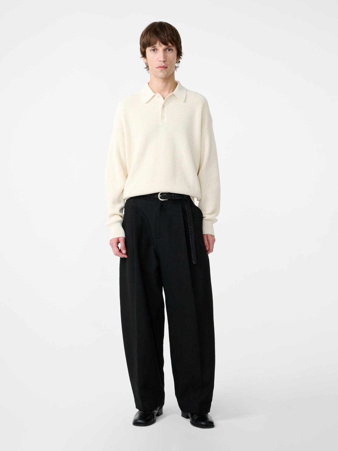 Boxy Crew Sweat Stone view 3