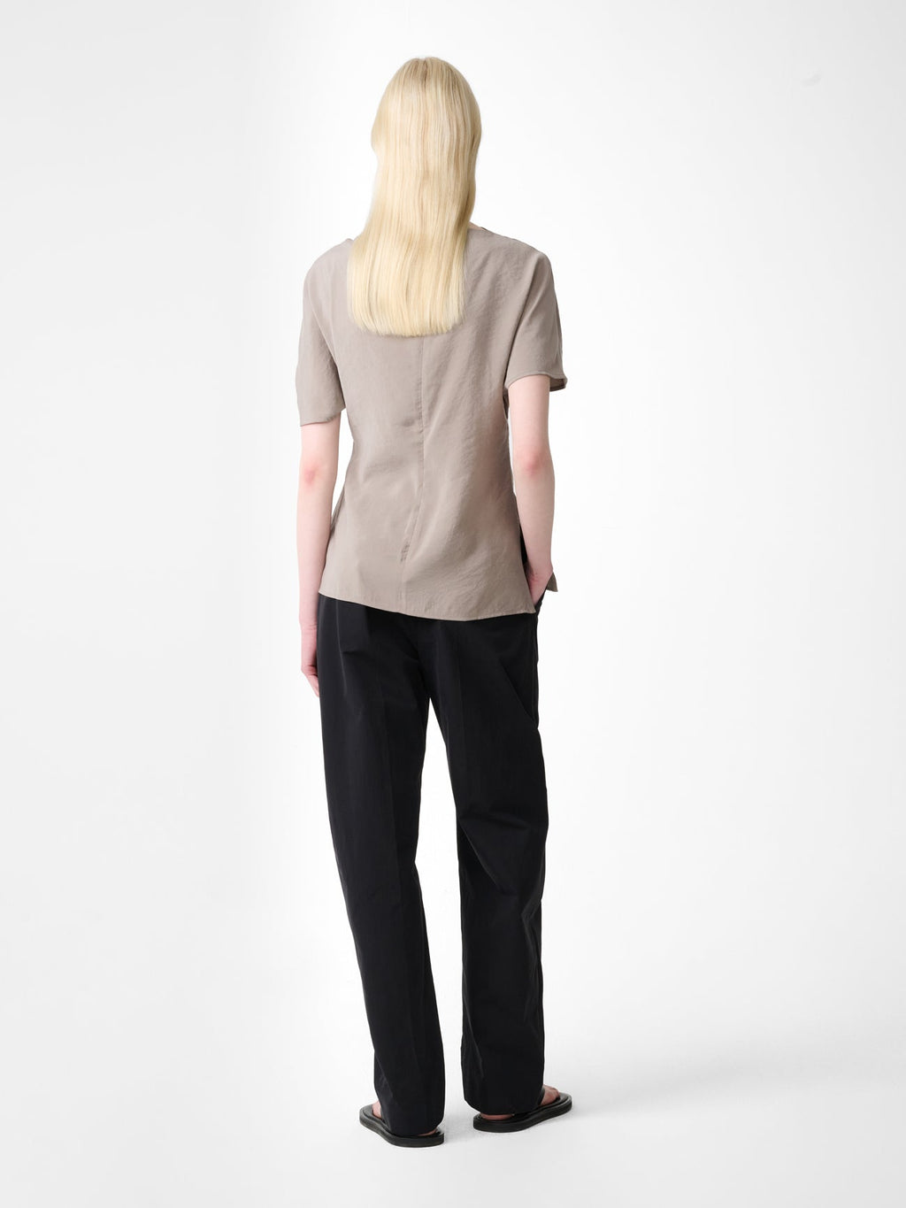 Fine Gauge Polo Knit Stone view 5