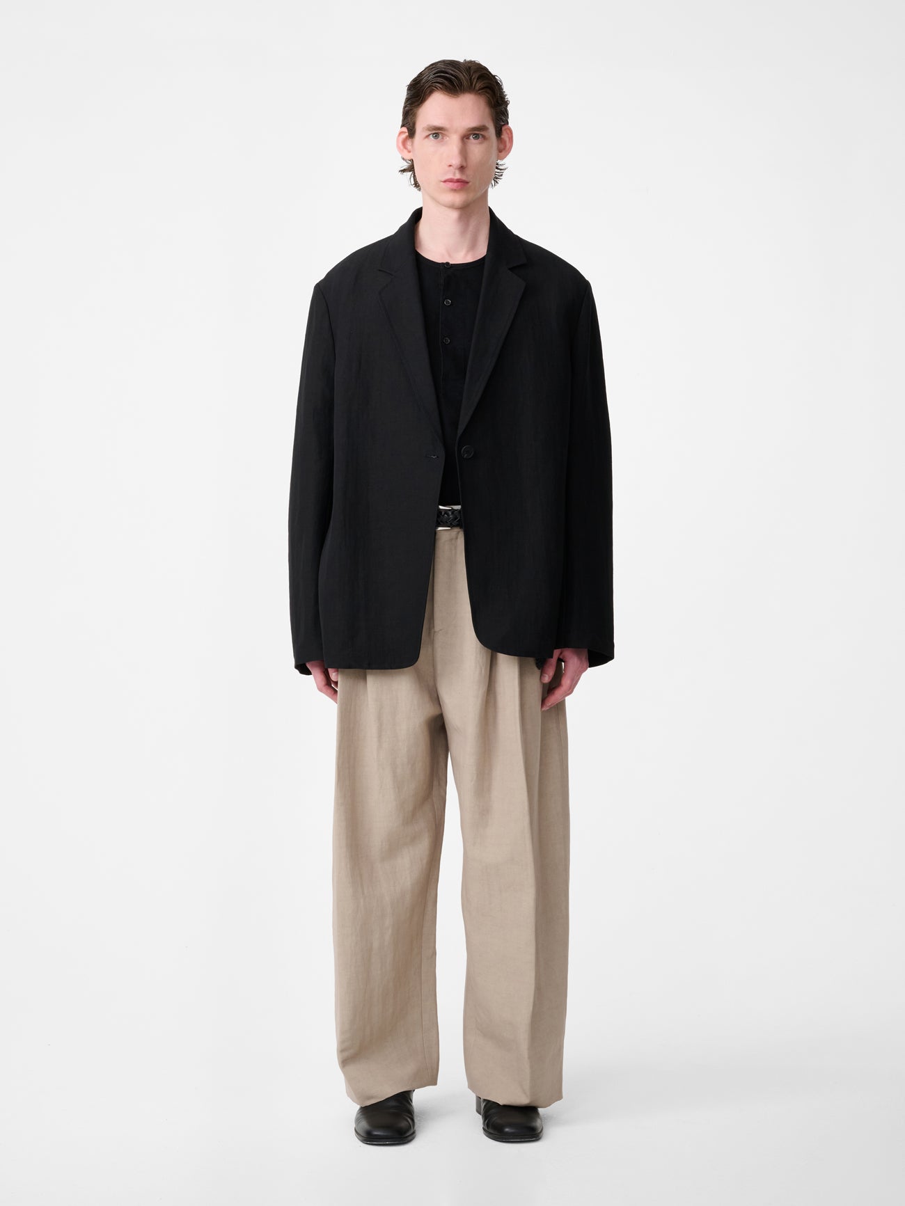 Cotton Chore Coat Black view 3