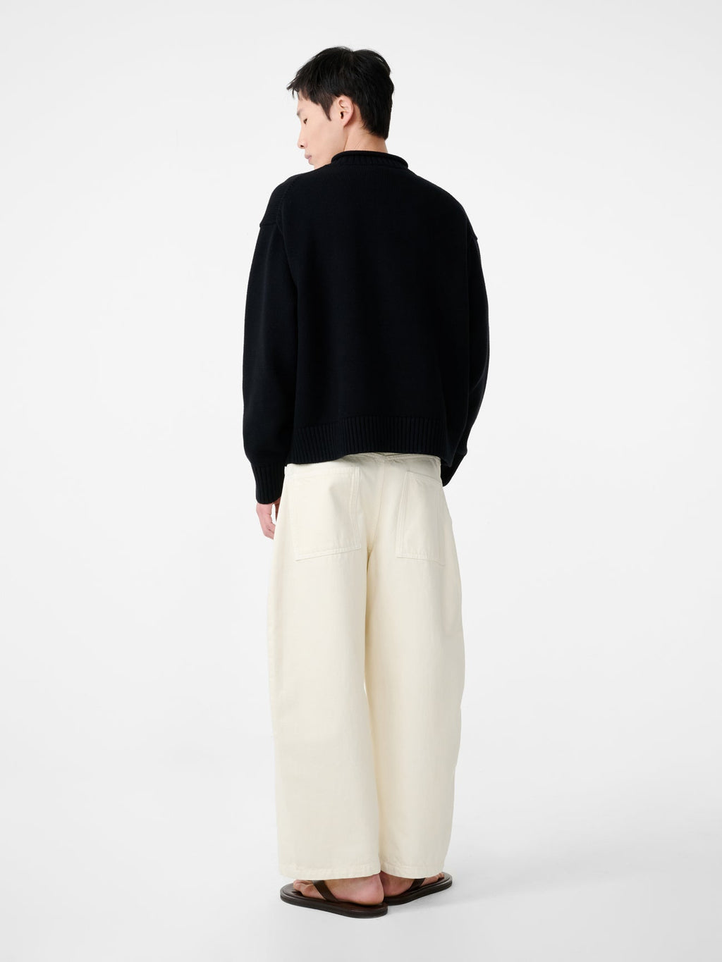 Heavy Knit Cable Jumper Charcoal view 5