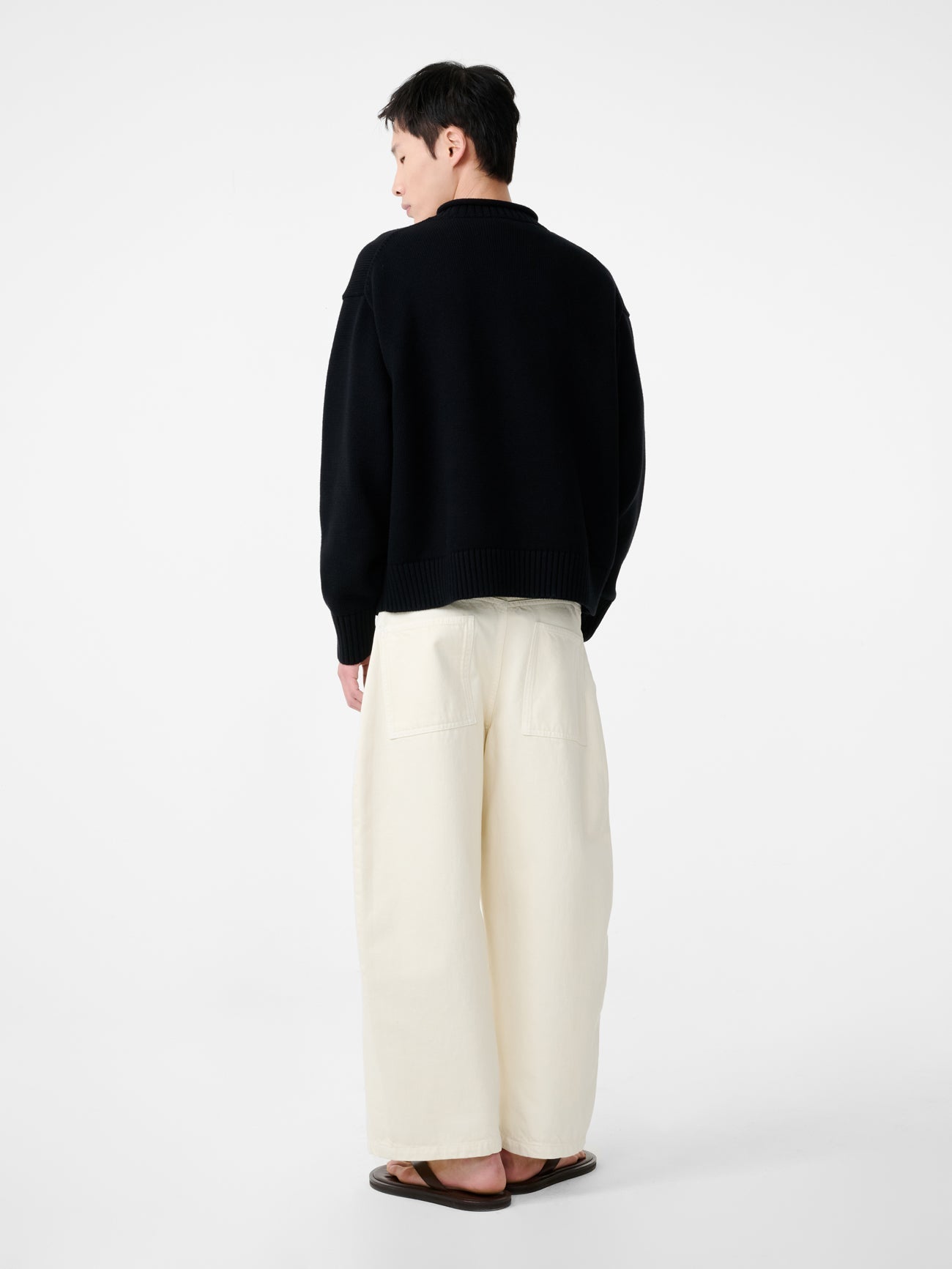 Heavy Knit Cable Jumper Charcoal view 5