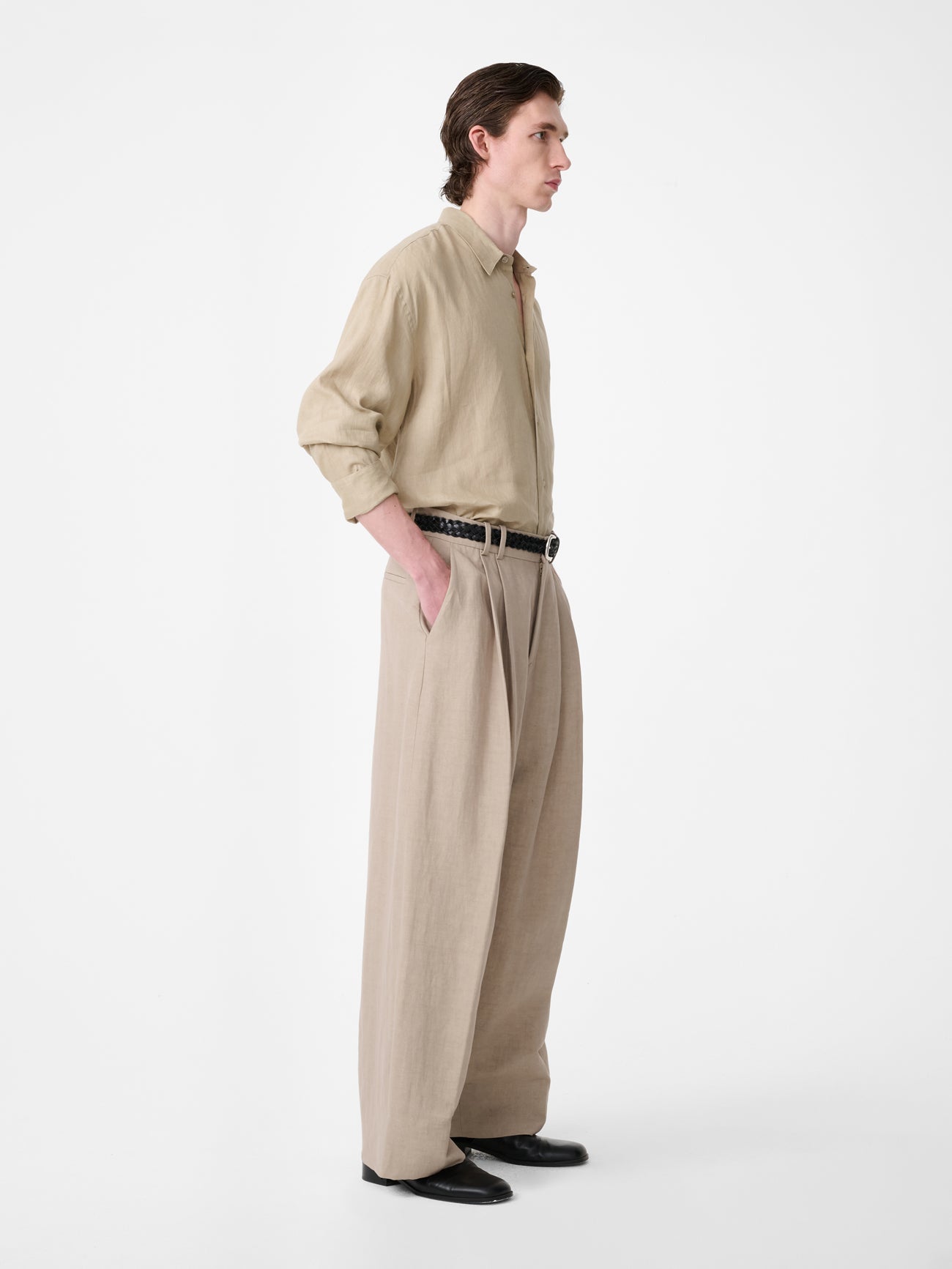 Linen Shirt Driftwood view 5