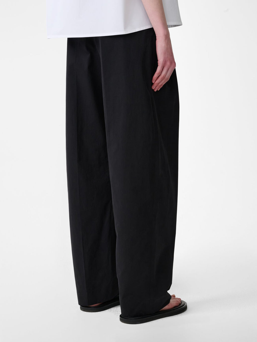 Pleated Wool Trouser Black view 5