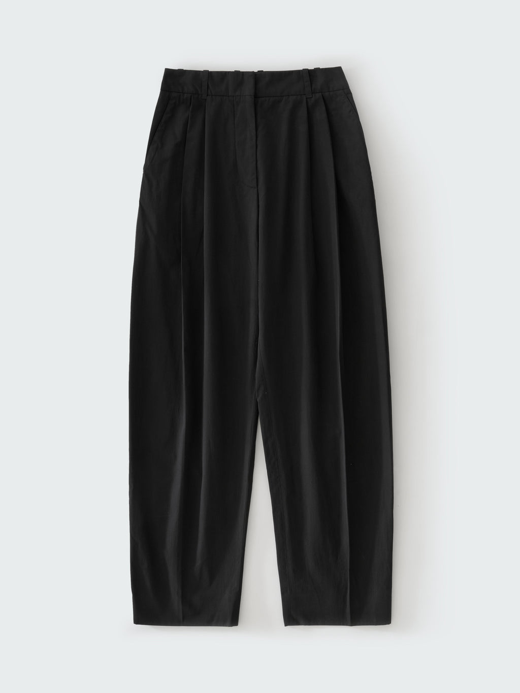 Pleated Wool Trouser Black view 6