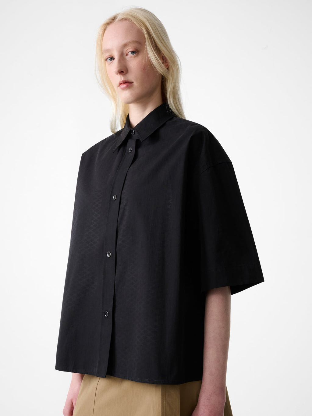 Camp Collar Shirt Black view 1