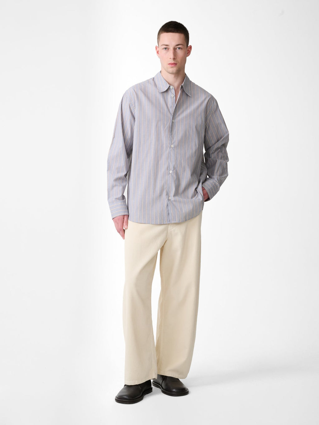 Long Sleeve Henley Charcoal view 1